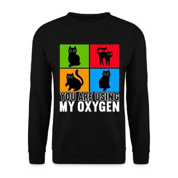 Cats Misanthrope Sarcasm - Unisex Sweatshirt - black - Front - Alina (178cm) & Michal (187cm)