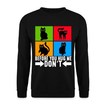 Cats Misanthrope Sarcasm - Unisex Sweatshirt - black - Front - Alina (178cm) & Michal (187cm)