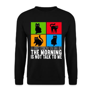 Cats Misanthrope Sarcasm - Unisex Sweatshirt - black - Front - Alina (178cm) & Michal (187cm)
