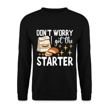 Bäcker Bäckerei Backen - Unisex Pullover - Schwarz - Vorne - Alina (178cm) & Michal (187cm)