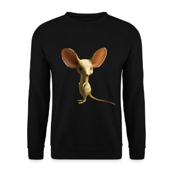 Cute long-eared jerboa design - Unisex Sweatshirt - black - Front - Alina (178cm) & Michal (187cm)