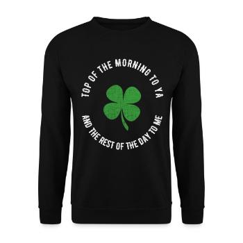 Clover St. Paddy’s Day Top Of The Morning - Sweat-shirt Unisexe - noir - Devant - Alina (178cm) & Michal (187cm)