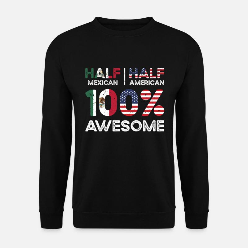 Geborener Mexikaner Mexiko Amerikaner USA - Unisex Pullover - Schwarz