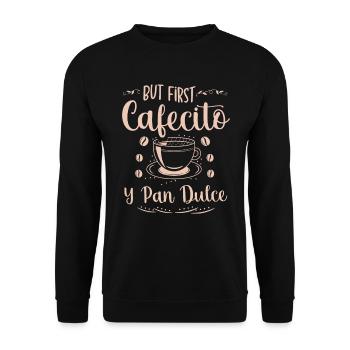 Mais d’abord Cafecito y Pan dulce Cinco de Mayo - Sweat-shirt Unisexe - noir - Devant - Alina (178cm) & Michal (187cm)