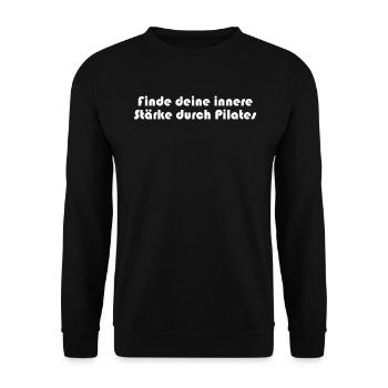 Pilates - Finde deine innere Stärke durch Pilates - Unisex Pullover - Schwarz - Vorne - Alina (178cm) & Michal (187cm)