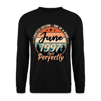 June 1997 anniversary 1997 legends June - Unisex Sweatshirt - black - Front - Alina (178cm) & Michal (187cm)