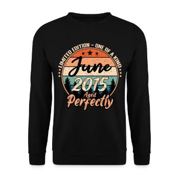 Juni 2015 Jubiläum 2015 Legenden Juni - Unisex Pullover - Schwarz - Vorne - Alina (178cm) & Michal (187cm)