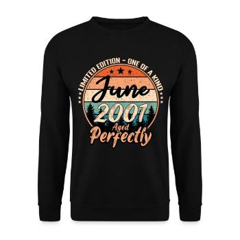 Juin 2001 anniversaire 2001 légendes Juin - Sweat-shirt Unisexe - noir - Devant - Alina (178cm) & Michal (187cm)