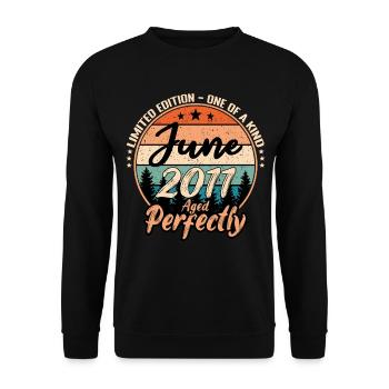 Juin 2011 anniversaire 2011 légendes Juin - Sweat-shirt Unisexe - noir - Devant - Alina (178cm) & Michal (187cm)