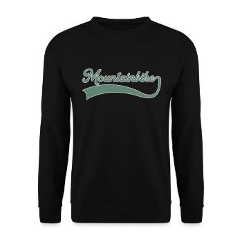 Mountainbike Schriftzug - Unisex Pullover - Schwarz - Vorne - Alina (178cm) & Michal (187cm)