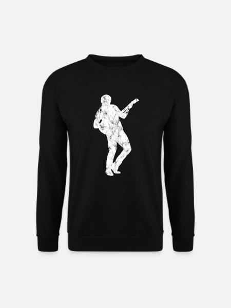 Guitar Guitarist Silhouette - Unisex Sweatshirt - black
