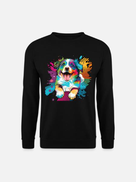 Hunde Australian Shepherd Hundeliebhaber Aussie - Unisex Pullover - Schwarz