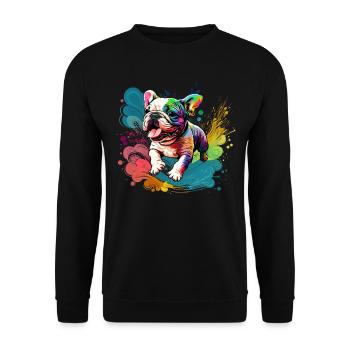 Bulldog dog saying Bulldog owner - Unisex Sweatshirt - black - Front - Alina (178cm) & Michal (187cm)