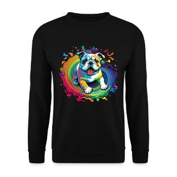 Bulldog dog saying Bulldog owner - Unisex Sweatshirt - black - Front - Alina (178cm) & Michal (187cm)