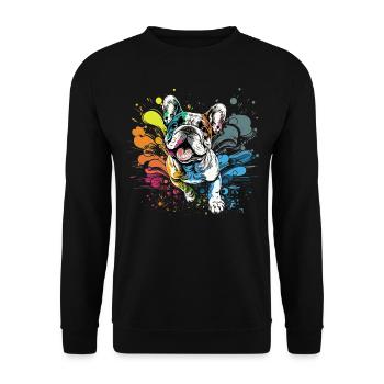Bulldog dog saying Bulldog owner - Unisex Sweatshirt - black - Front - Alina (178cm) & Michal (187cm)