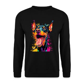 Dog saying Doberman design pour les amoureux des chiens - Sweat-shirt Unisexe - noir - Devant - Alina (178cm) & Michal (187cm)