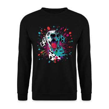 Dog saying Dalmatian design for dog lovers - Unisex Sweatshirt - black - Front - Alina (178cm) & Michal (187cm)