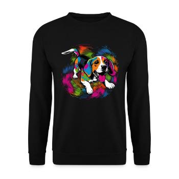 Dog Saying Beagle Design pour les amoureux des chiens - Sweat-shirt Unisexe - noir - Devant - Alina (178cm) & Michal (187cm)