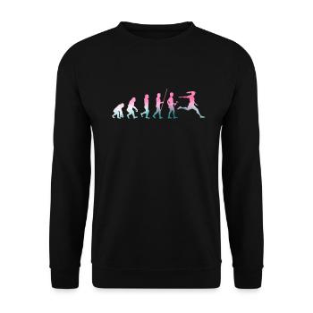 Fußball Tshirt Herren Damen Soccer Football - Unisex Pullover - Schwarz - Vorne - Alina (178cm) & Michal (187cm)