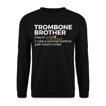 Trombone Musicien Brass Band - Sweat-shirt Unisexe - noir - Devant - Alina (178cm) & Michal (187cm)