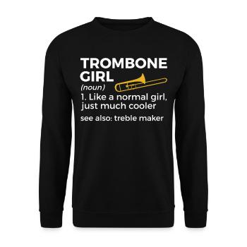 Trombone Musicien Brass Band - Sweat-shirt Unisexe - noir - Devant - Alina (178cm) & Michal (187cm)