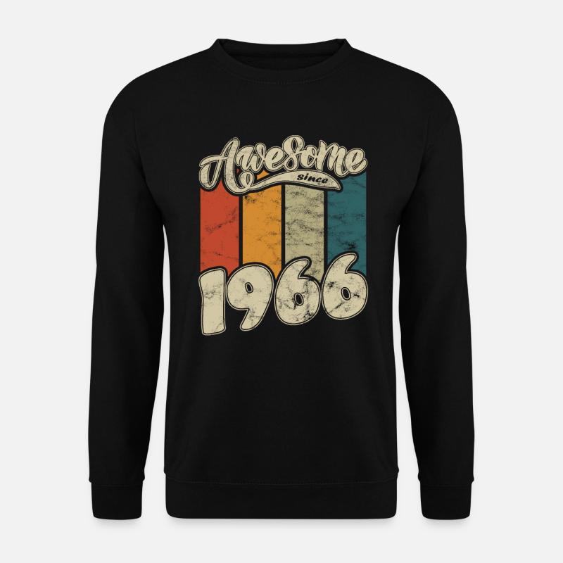 1966 Birthday Awesome since Retro - Unisex Sweatshirt - black