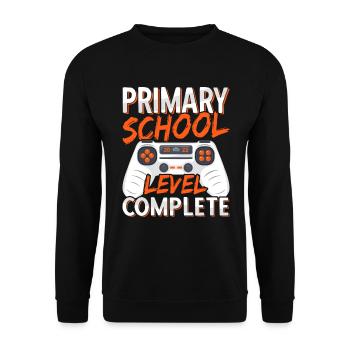 Last Day Of Primary School Graduation 2023 Gamer - Unisex Sweatshirt - black - Front - Alina (178cm) & Michal (187cm)