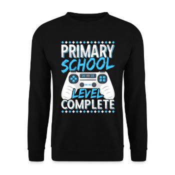 Last Day Of Primary School Graduation 2023 Gamer - Unisex Sweatshirt - black - Front - Alina (178cm) & Michal (187cm)
