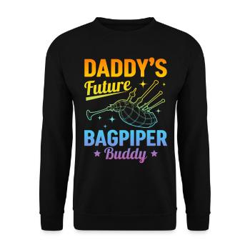 Daddy’s Future Bagpiper Buddy - Bagpiper Baby - Sweat-shirt Unisexe - noir - Devant - Alina (178cm) & Michal (187cm)