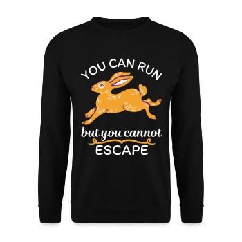 Rabbit, funny saying, rabbit, cute-rabbit - Unisex Sweatshirt - black - Front - Alina (178cm) & Michal (187cm)