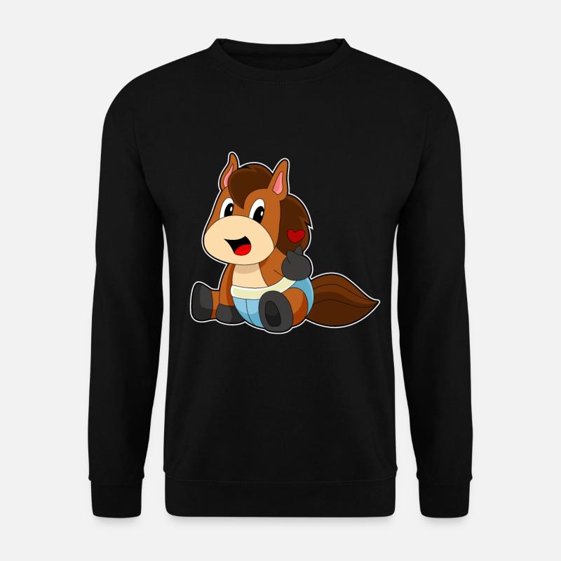 Bébé cheval - Sweat-shirt Unisexe - noir