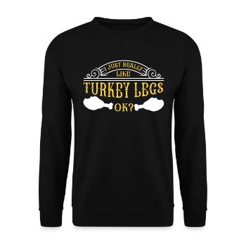 Renaissance Festival Ren Fair Faire Funny - Unisex Sweatshirt - black - Front - Alina (178cm) & Michal (187cm)