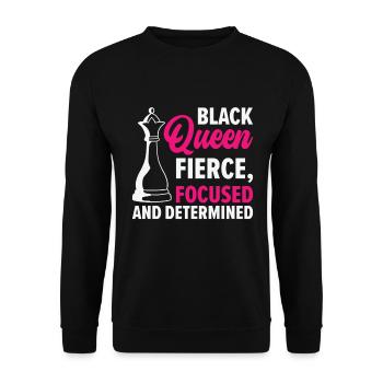 International Women's Day African American Black - Unisex Sweatshirt - black - Front - Alina (178cm) & Michal (187cm)