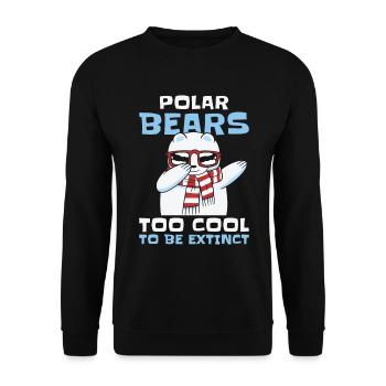 World Wildlife Day Polar Bear Arctic Wildlife - Unisex Sweatshirt - black - Front - Alina (178cm) & Michal (187cm)