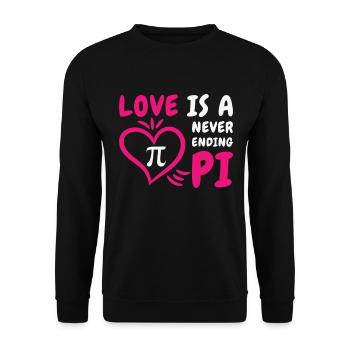 Pi Day Love Pi Symbol Math Number - Sweat-shirt Unisexe - noir - Devant - Alina (178cm) & Michal (187cm)