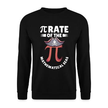 Pi Tag Pirate Mathématicien Pi Symbol Number - Sweat-shirt Unisexe - noir - Devant - Alina (178cm) & Michal (187cm)