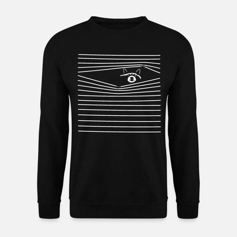 Lustiger Waschbär Streifen - Unisex Pullover - Schwarz