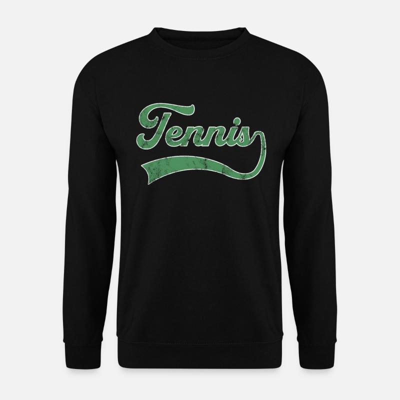Tennis Schriftzug - Unisex Pullover - Schwarz