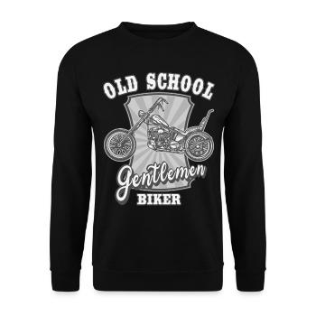 Messieurs motards de la vieille école - Sweat-shirt Unisexe - noir - Devant - Alina (178cm) & Michal (187cm)