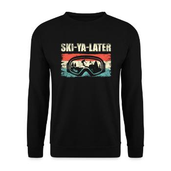 Ski-ya Später Skibrille Skifahren Liebhaber Eisski - Unisex Pullover - Schwarz - Vorne - Alina (178cm) & Michal (187cm)