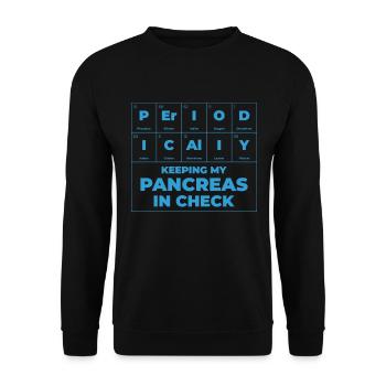 Diabetische Bauchspeicheldrüse - Unisex Pullover - Schwarz - Vorne - Alina (178cm) & Michal (187cm)