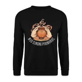 Töpfern Ton Töpferkurs Töpferei Getöpfert - Unisex Pullover - Schwarz - Vorne - Alina (178cm) & Michal (187cm)