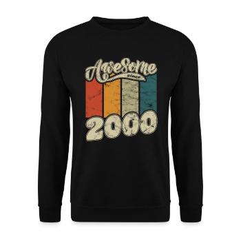 2000 Anniversaire génial depuis Retro - Sweat-shirt Unisexe - noir - Devant - Alina (178cm) & Michal (187cm)