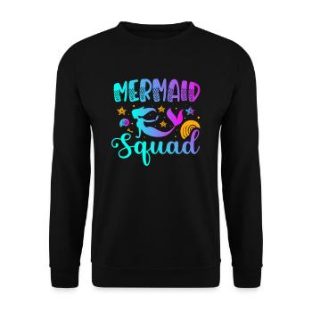 Mermaid Squad Mermaid Lover fantaisie sous-marine - Sweat-shirt Unisexe - noir - Devant - Alina (178cm) & Michal (187cm)
