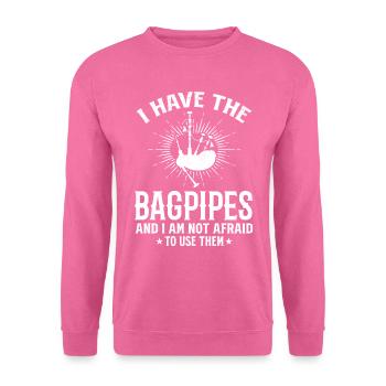 Funnf Bagpipe Player - Funny Bagpiper - Sweat-shirt Unisexe - rose - Devant