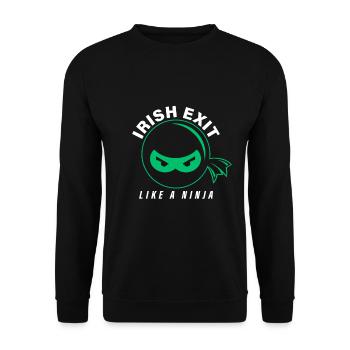 Sortie irlandaise comme un cadeau de la Saint-Patrick ninja - Sweat-shirt Unisexe - noir - Devant - Alina (178cm) & Michal (187cm)