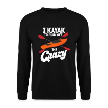 Je fais du kayak pour brûler le canoë fou Kayak - Sweat-shirt Unisexe - noir - Devant - Alina (178cm) & Michal (187cm)