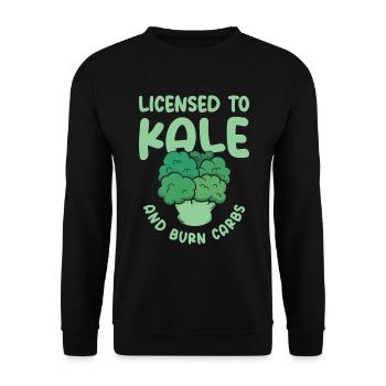 Keto Diät Ernährungsberater Grünkohl Keto - Unisex Pullover - Schwarz - Vorne - Alina (178cm) & Michal (187cm)