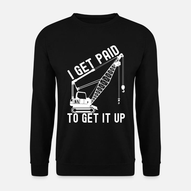 Kranführer Kranfahrer - Unisex Pullover - Schwarz