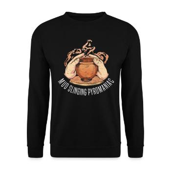 Töpfern Ton Töpferkurs Töpferei Getöpfert - Unisex Pullover - Schwarz - Vorne - Alina (178cm) & Michal (187cm)